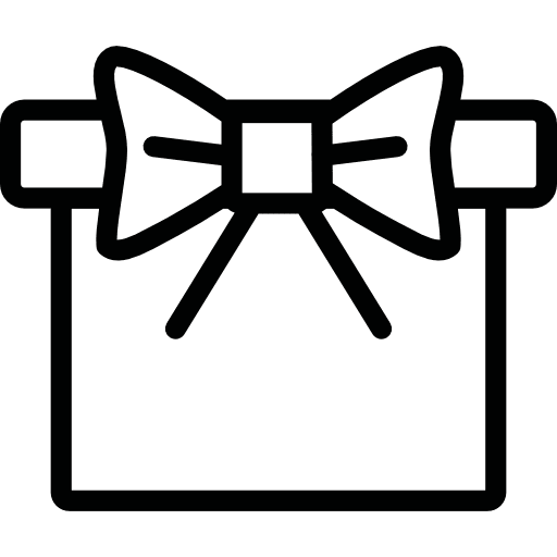 Giftbox with lace on a side gift christmas present ribbon icon