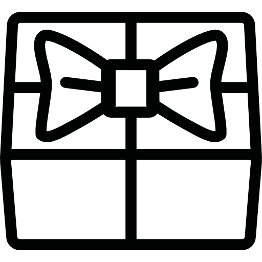 Giftbox with big lace surprise christmas present giftboxes icon