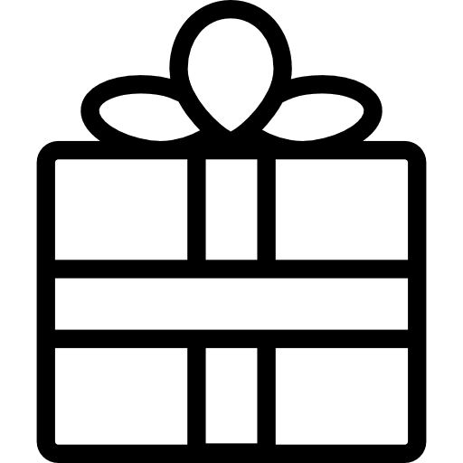 Giftbox wrapped present giftboxes lace icon