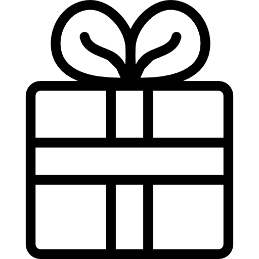 Square gifbox wrapped  gift gifts ribbon icon