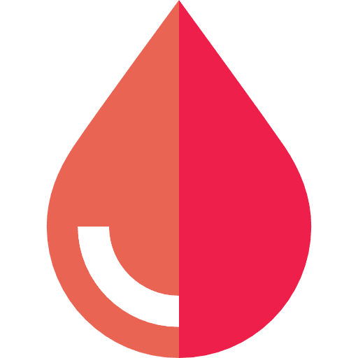 Blood drop transfusion health care donation icon