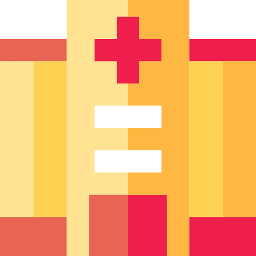 Hospital city architectonic hospital icon