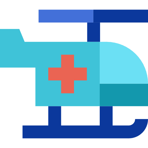 Helicopter emergency flight chopper icon