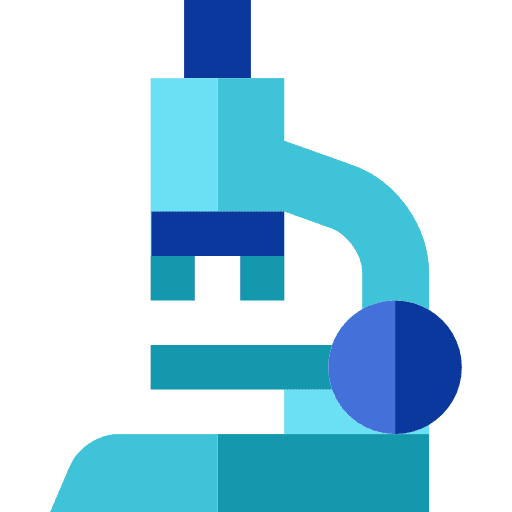 Microscope observation medical tools and utensils icon