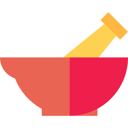 Mortar education pestle medical icon