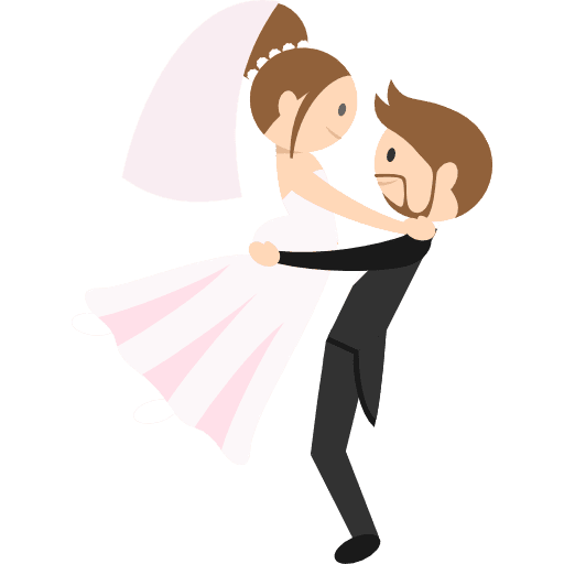 Wedding couple bride groom people icon