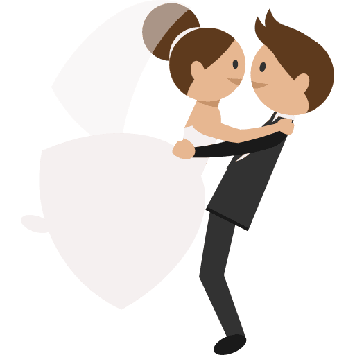 Wedding couple bride groom romantic icon