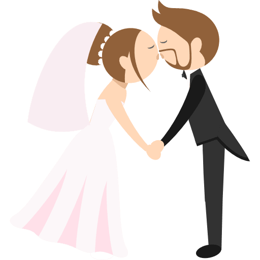 Wedding couple groom romantic people icon