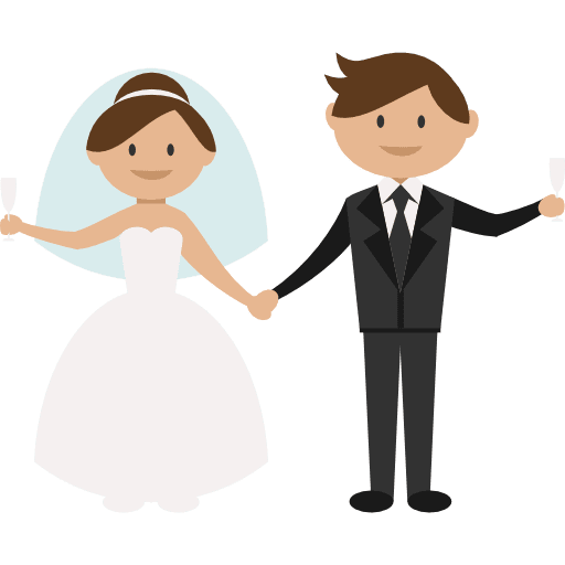 Wedding couple groom romantic wedding couple icon