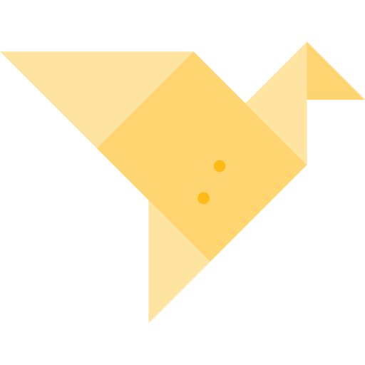 Origami paper plane message childhood icon