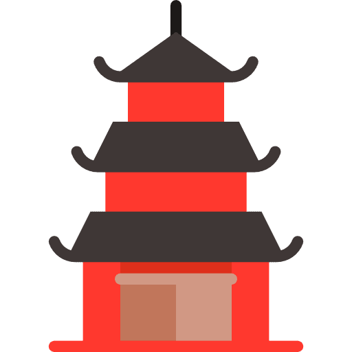 Pagoda architectonic monument china icon