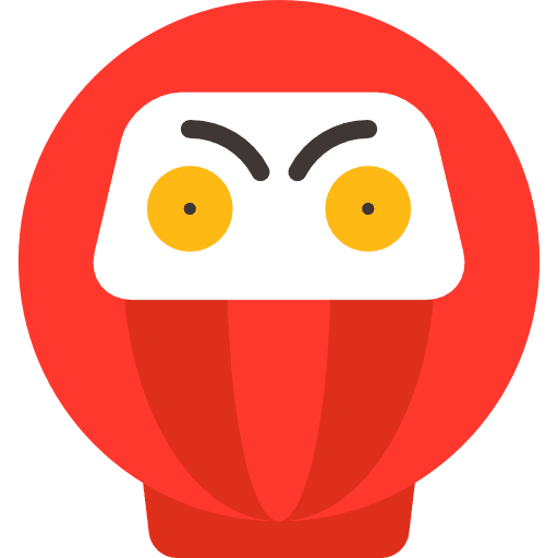 Daruma japanese toys fortune icon