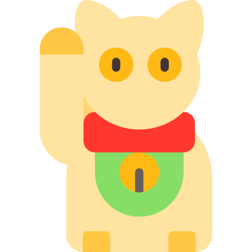 Maneki neko japanese maneki neko fortune icon