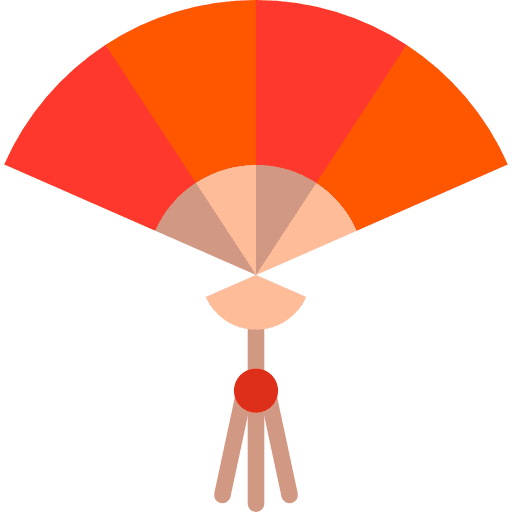 Sensu traditional fan japanese icon