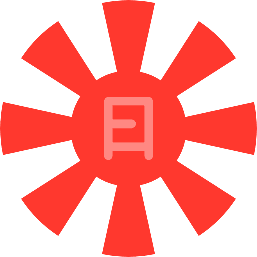Sun oriental asian japan icon
