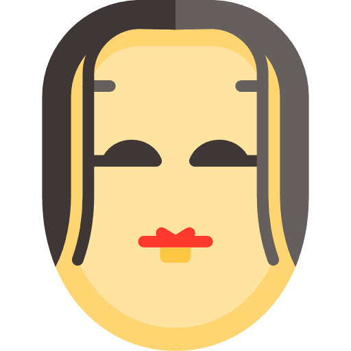 Ko omote mask japanese people icon