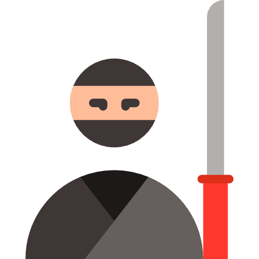 Ninja people japanese oriental icon
