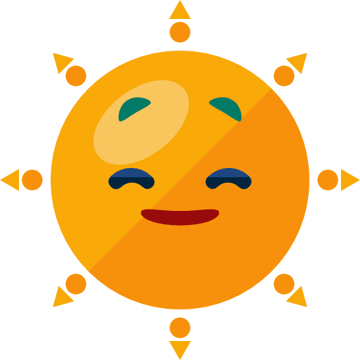 Sun smileys emoji sun icon