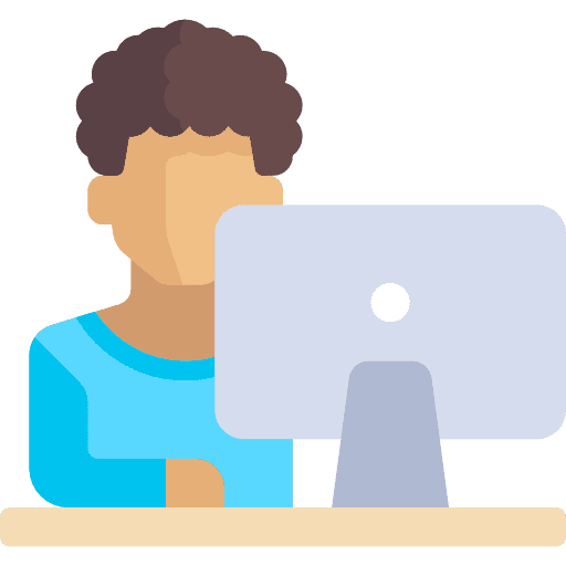 Student student laptop working icon