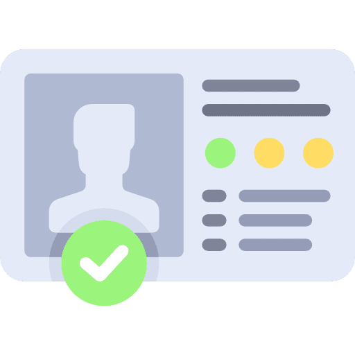 Verification login user profile icon