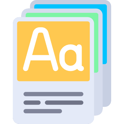 Vocabulary letters education abc icon