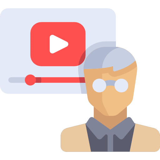 Professor online man streaming icon