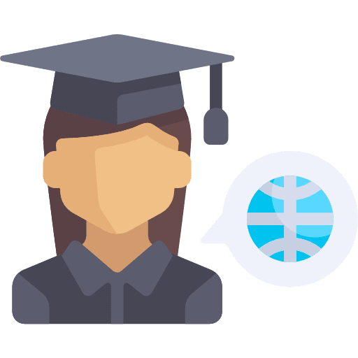 Student avatar education girl icon