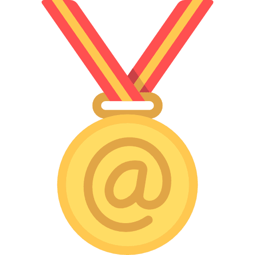 Medal champion sports and competition winner icon