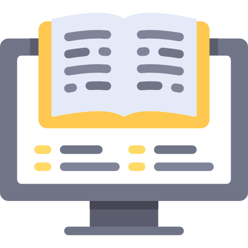 Ebook monitor ebook library icon