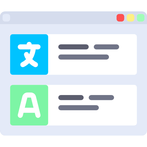 Translator browser subject language icon