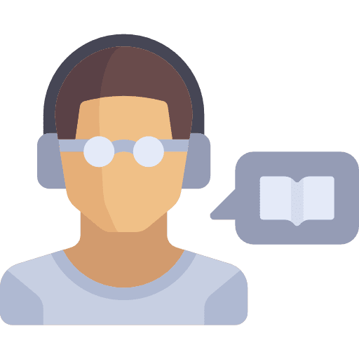 Audiobook electronics education device icon