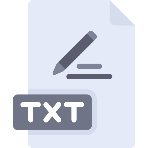 Txt file formats files icon