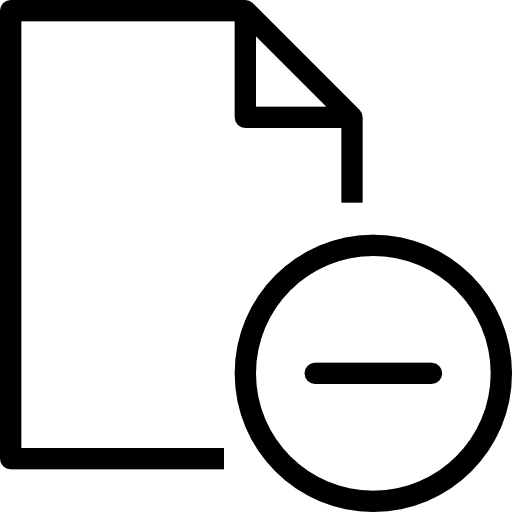 File interface archive remove icon
