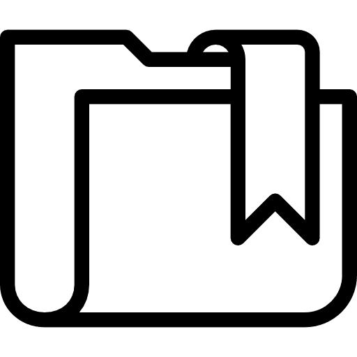 Folder bookmark data storage interface icon