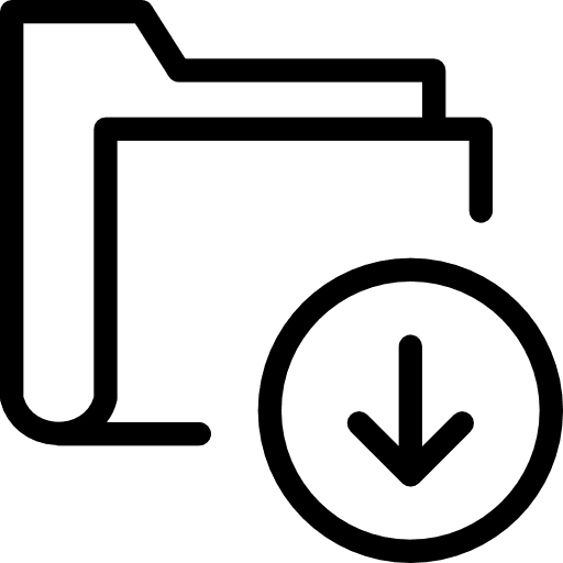 Folder download storage interface icon