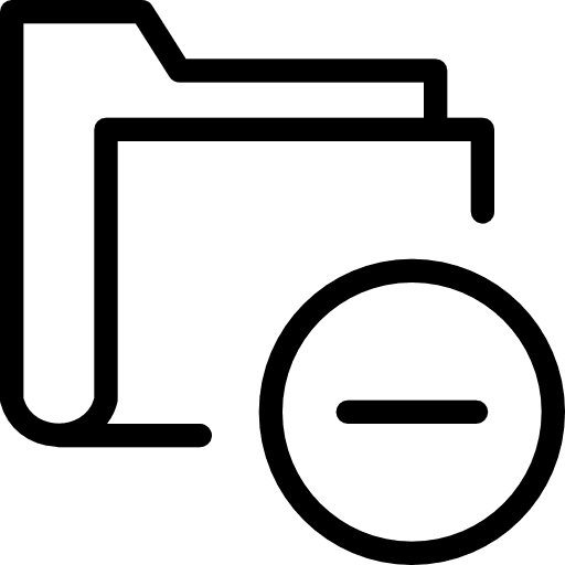 Folder remove folder files and folders icon