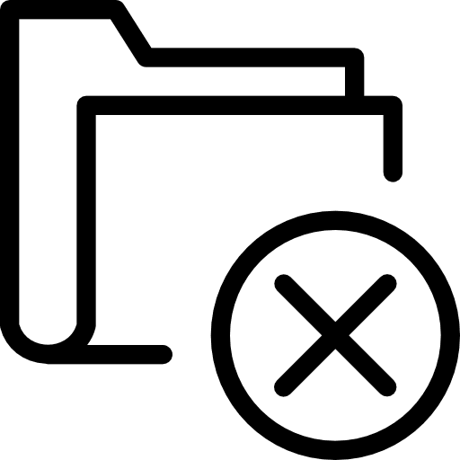 Folder remove office material data storage icon