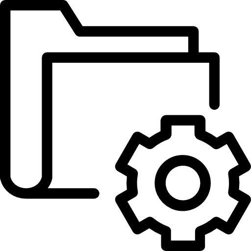 Folder storage settings files and folders icon