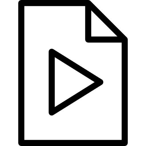 Video file interface files and folders archive icon