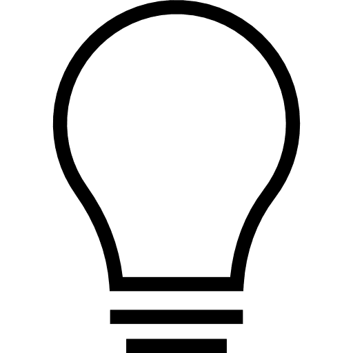 Light bulb invention technology electronics icon