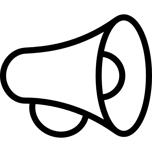 Announcement megaphone shout announcer icon