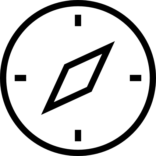 Compass cursor tools and utensils technology icon