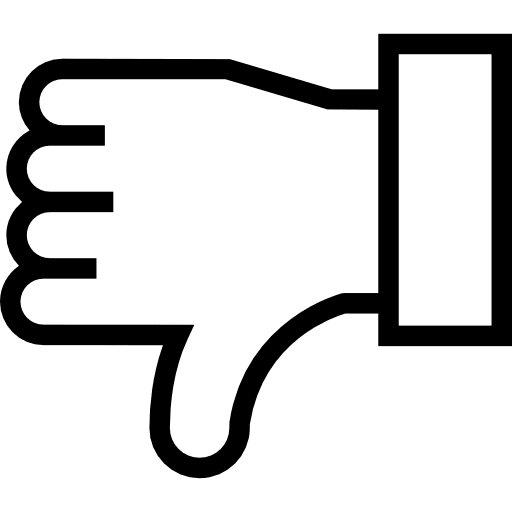 Dislike against hands disadvantage icon