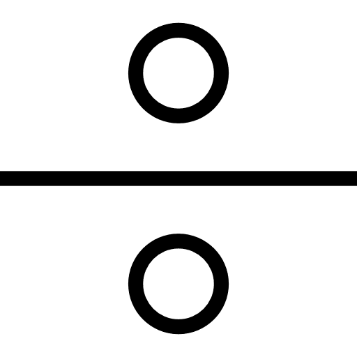 Division mathematics signs maths icon