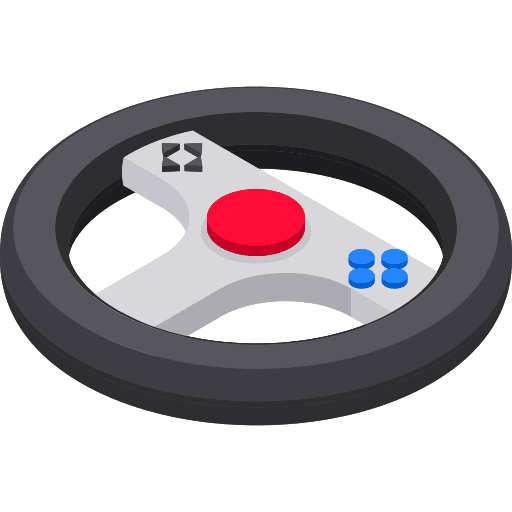Steering wheel racing racing game steering wheel icon