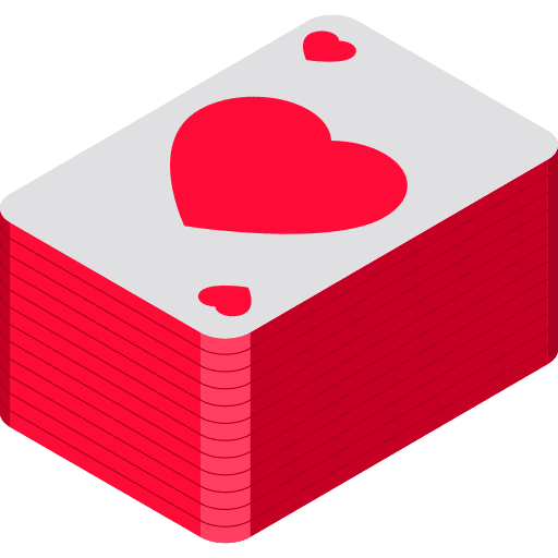 Cards poker gambling heart icon