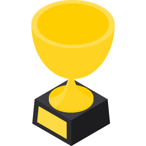 Trophy winner sports and competition champion icon