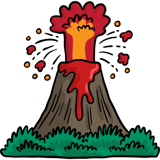 Volcano landscape scenery volcano icon