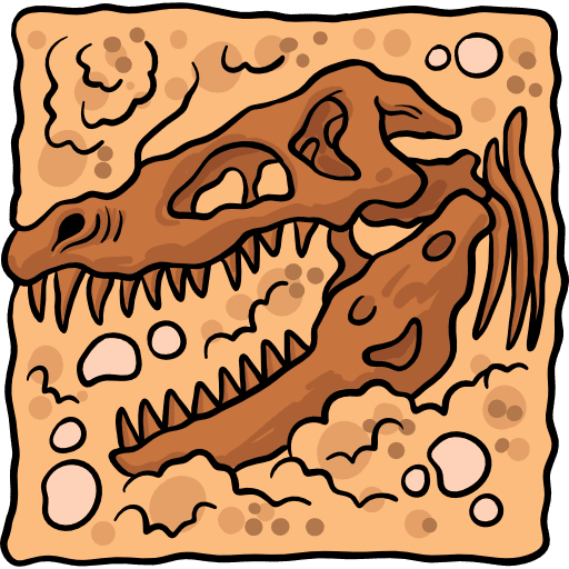 Fossil museum animals dinosaur icon