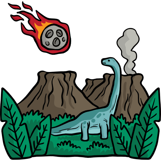 Meteorite dinosaur galaxy astronomy icon